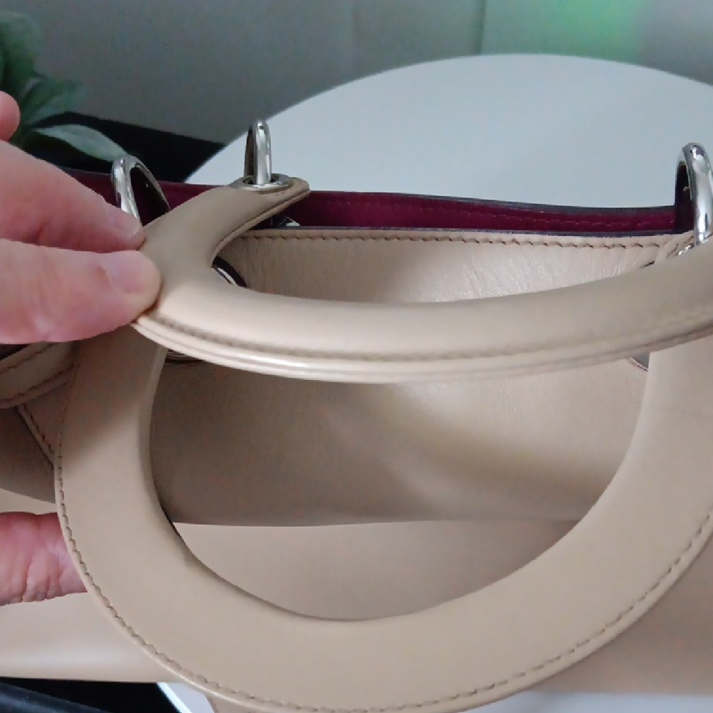 **Sale** Dior Beige Tote And Her Baby... with Pink Interior and Silver Hardware - Picture 11 of 16